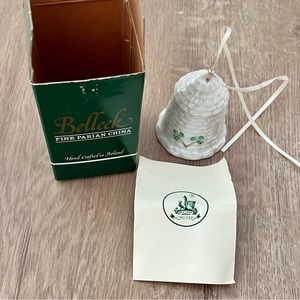 Belleek Irish Porcelain Annual Christmas Bell 1989‎ Second Edition Ornament NIB